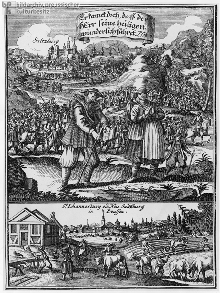 Auszug der Salzburger Protestanten und ihre Ansiedlung in Preußen im Jahre 1732 (1734)